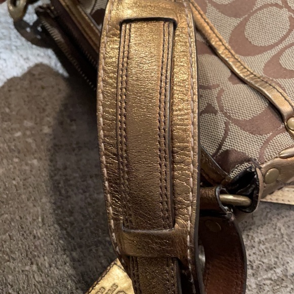 Coach Brown and Bronze Gold Small Soho Bag - Picture 14 of 14